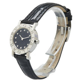 ブルガリ ブルガリブルガリ 腕時計 BB23SL クオーツ ブラック文字盤 レザー ステンレススチール メンズ BVLGARI 【中古】